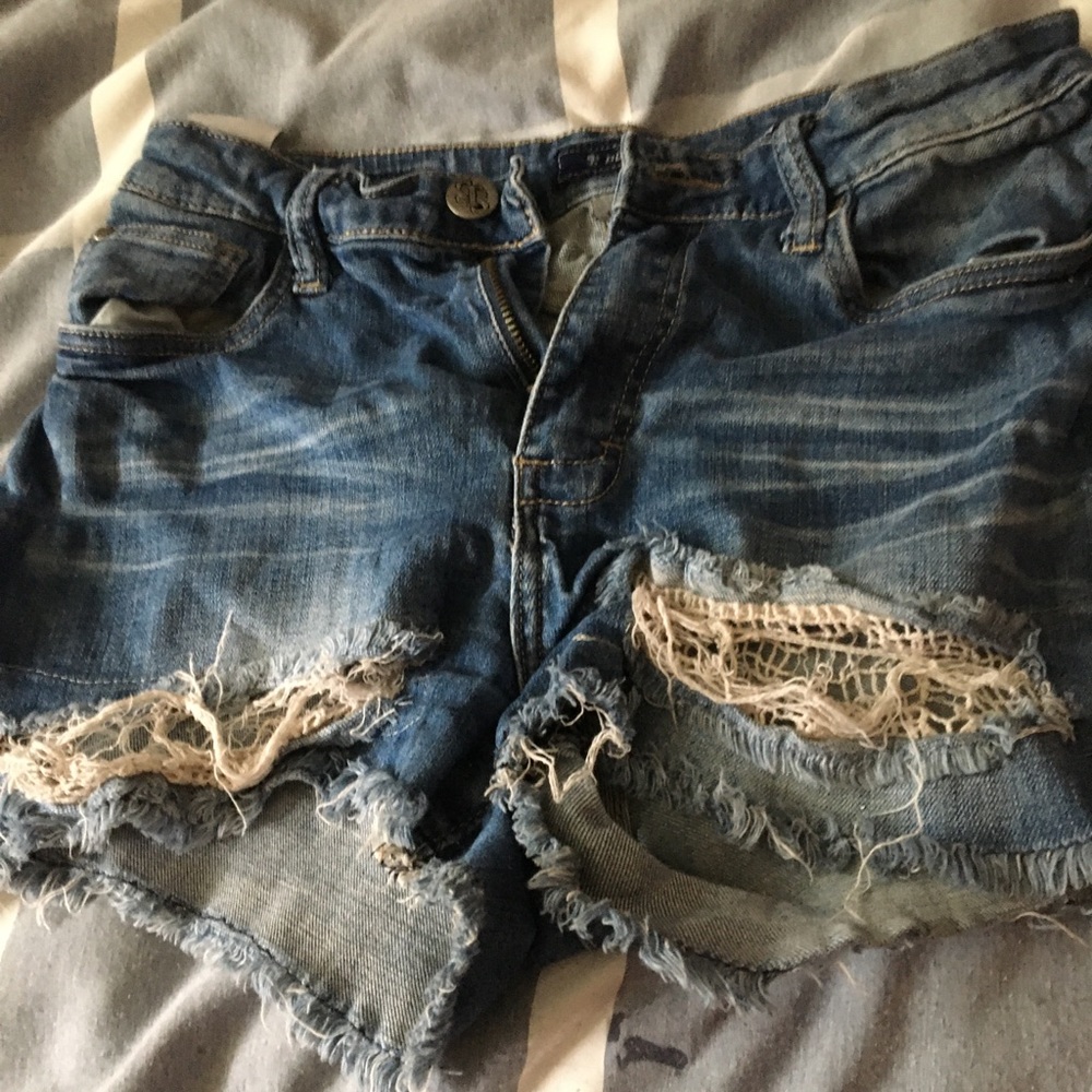 Juniors size 11 distressed cut off shorts